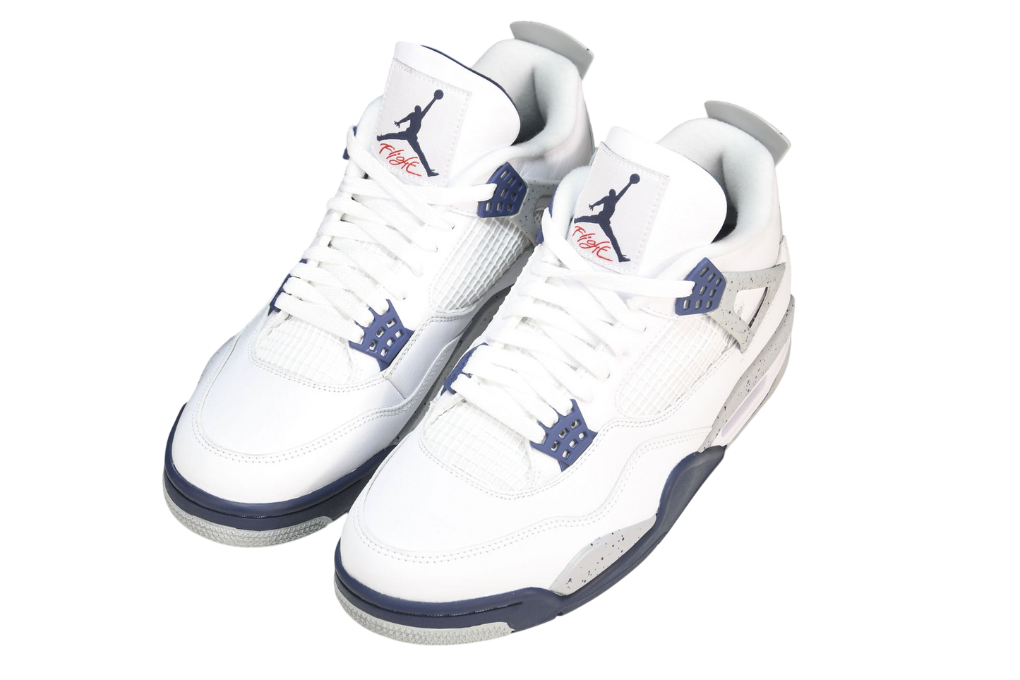 Air Jordan 4 Retro White Midnight Navy Sneakers - Iconic Style & Comfort