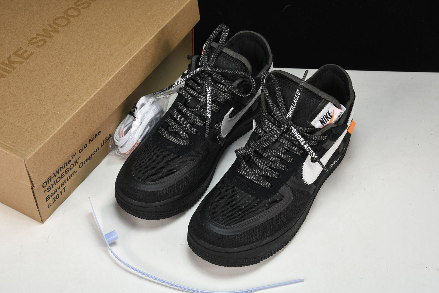 Nike Air Force 1 Low Off-White Black White Premium Sneakers