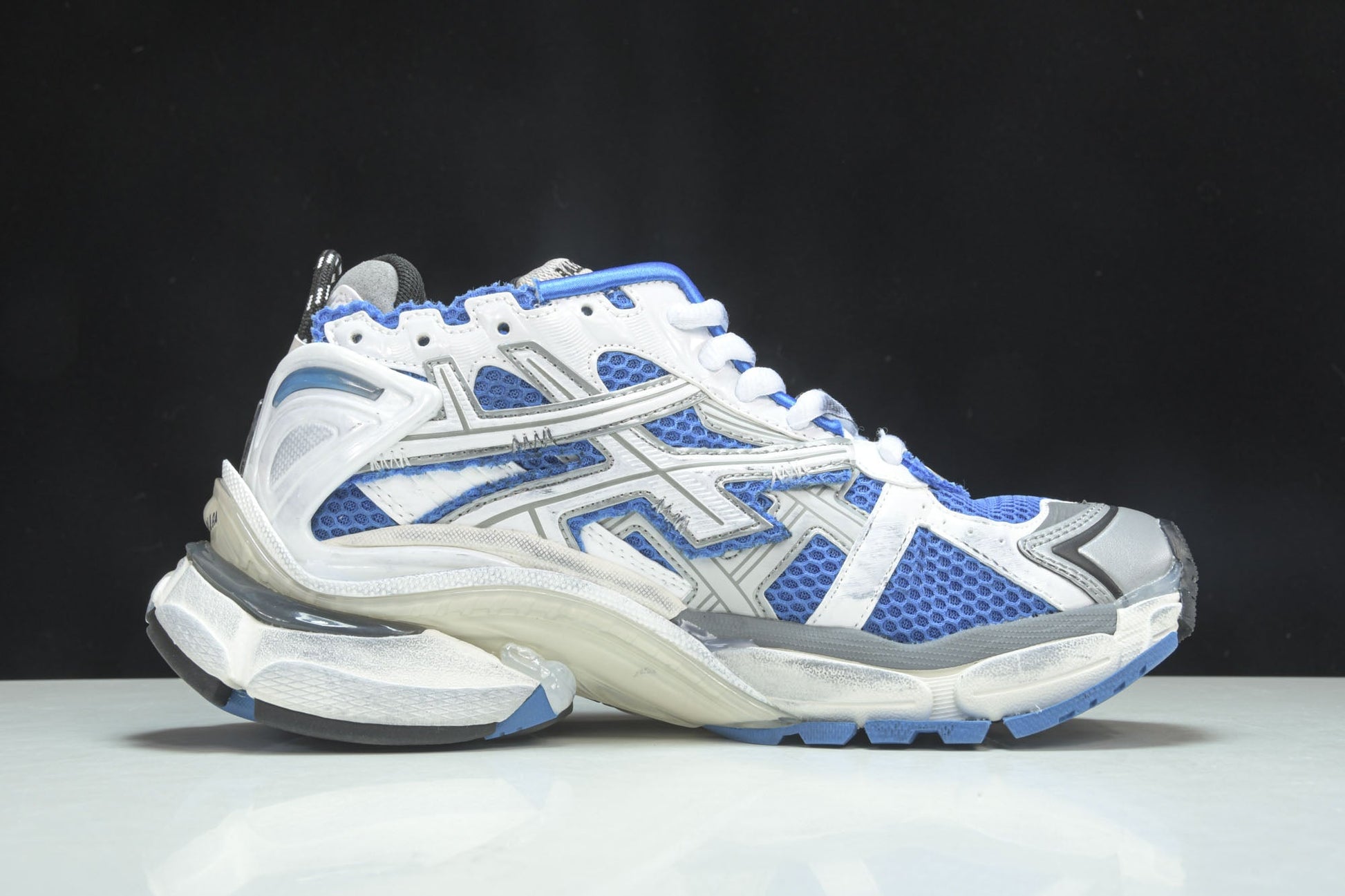 Balenciaga B Runner White Blue Men's Sneakers: Stylish Athletic Comfort Footwear