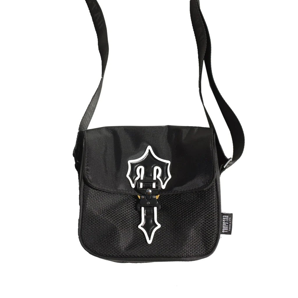 Sleek Black Trapstar Messenger Bag – Durable, Stylish, Everyday Carry Essential
