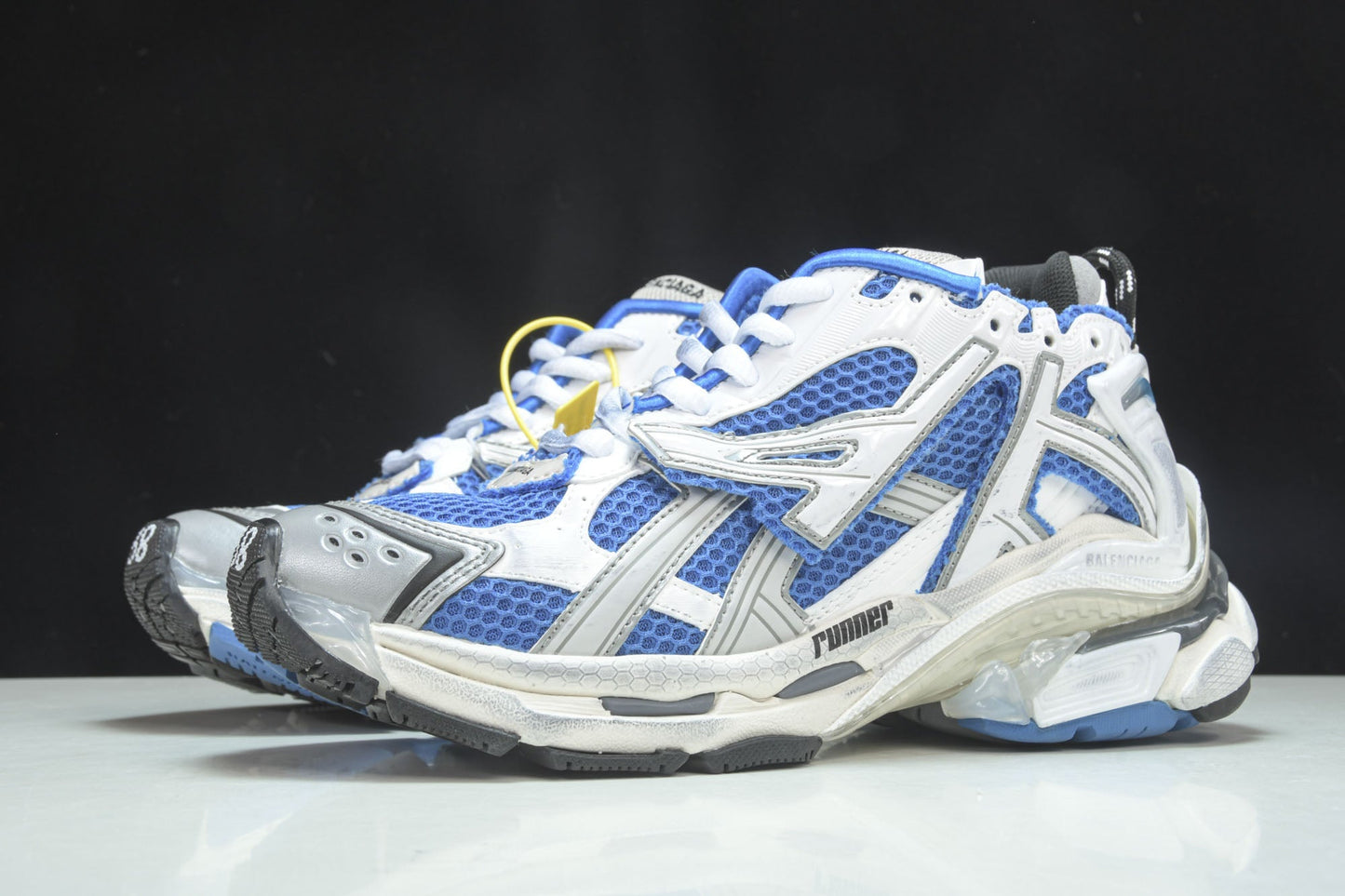 Balenciaga B Runner White Blue Men's Sneakers: Stylish Athletic Comfort Footwear