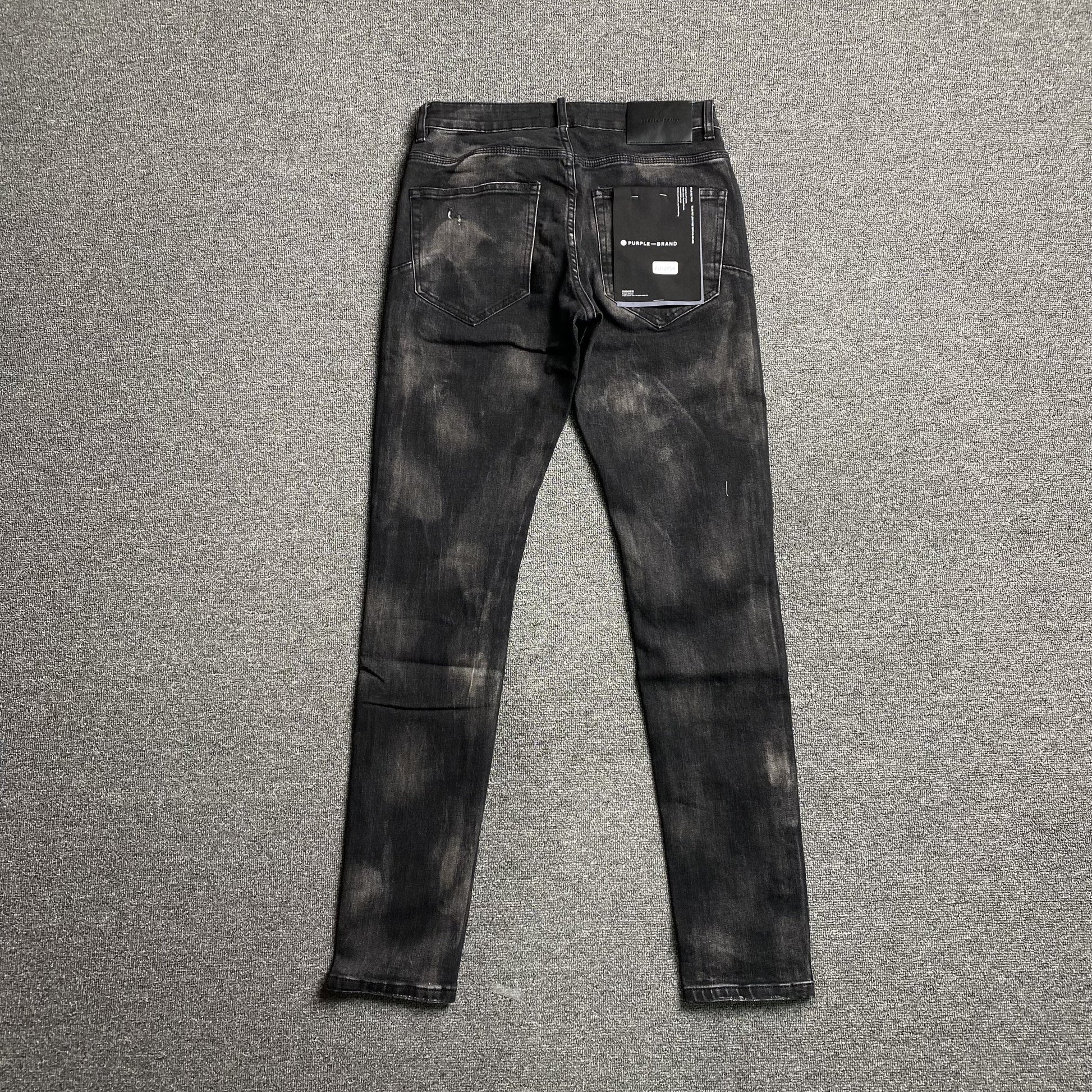 Purple Brand Men's Black Slim Fit Stretch Jeans - Designer Denim Luxury