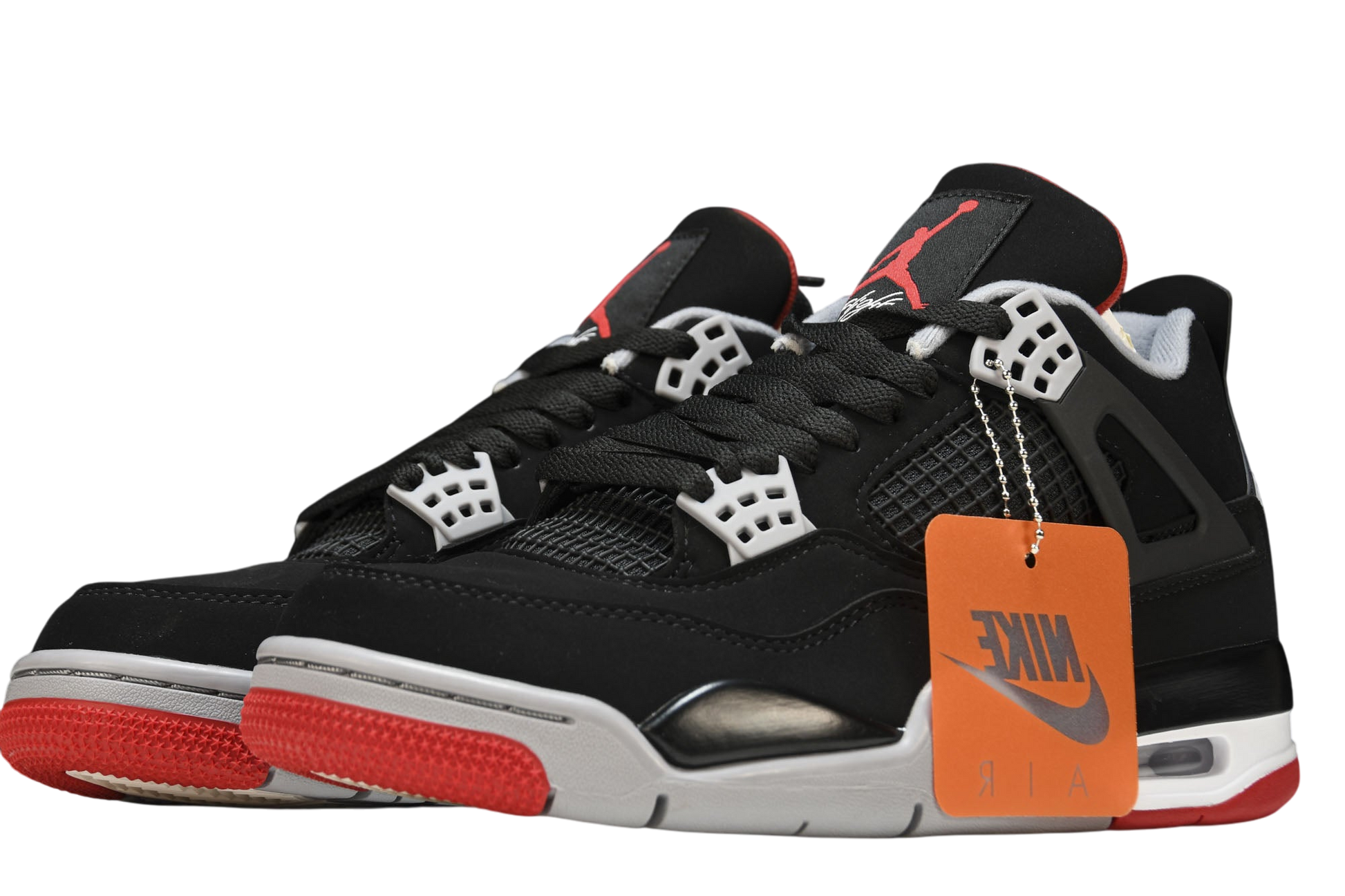 Iconic Air Jordan 4 Retro Bred Sneakers: Classic Style, Premium Comfort, Durable Build