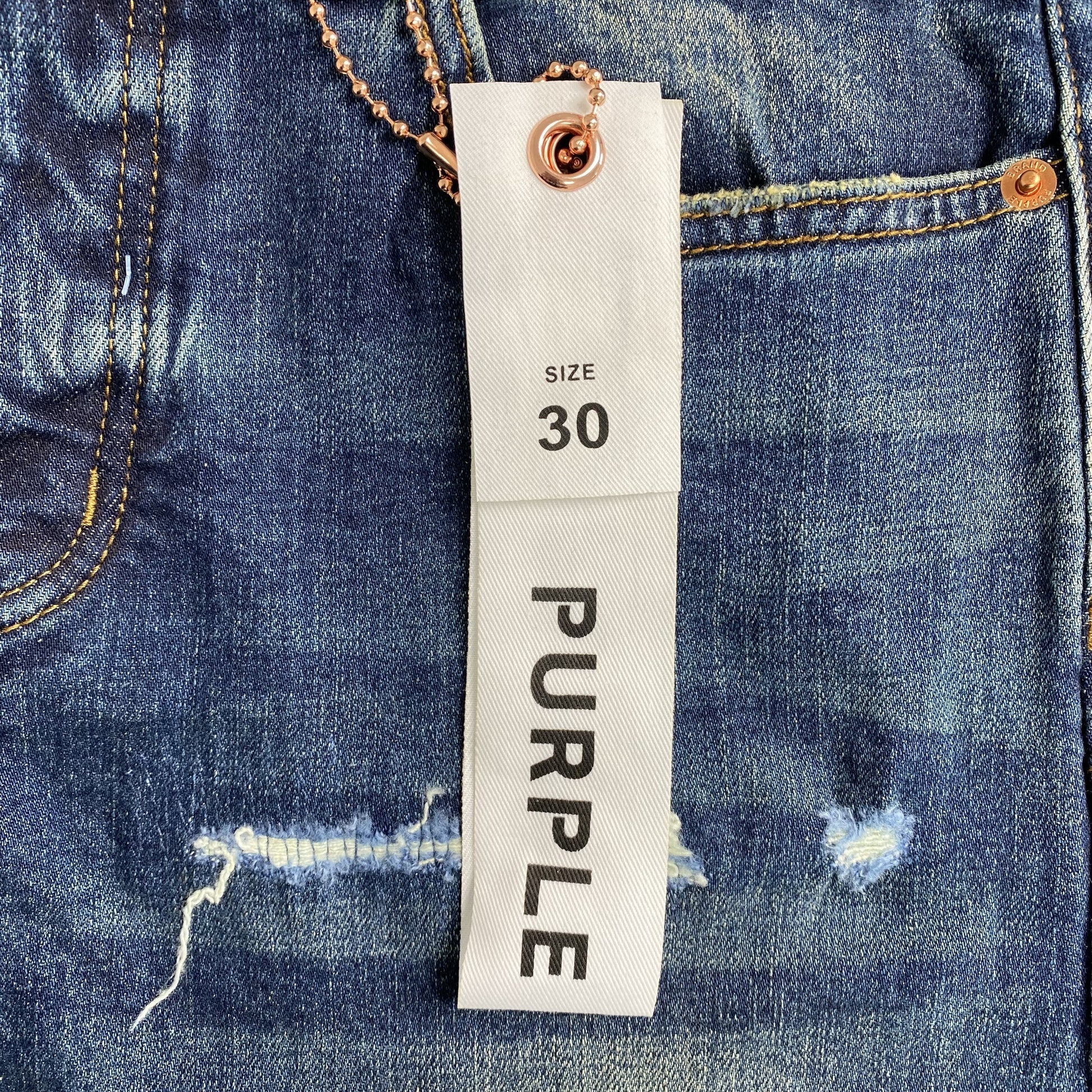 Purple Brand Men's Slim Fit Denim Jeans - Premium Stretch Blue