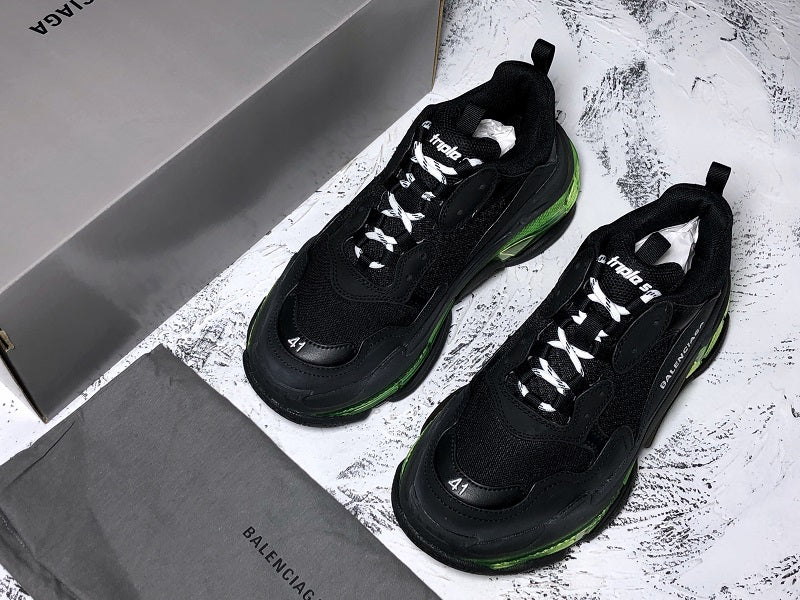 Balenciaga Triple S Black Green Sneakers: Chunky Sole, Iconic Style, Premium Comfort