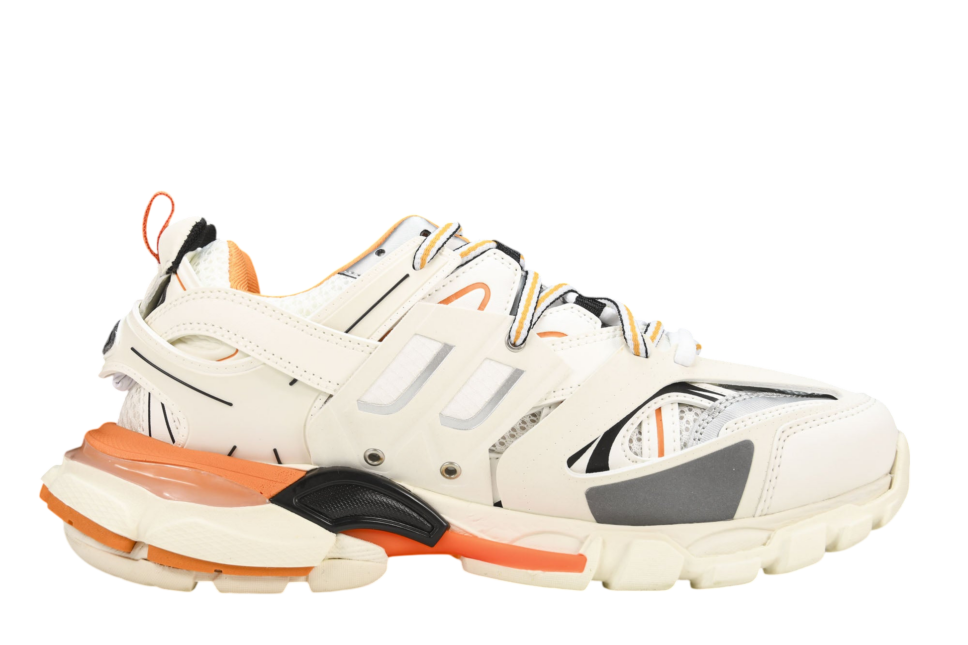 Balenciaga Track White Orange LED Sneakers - Bold Chunky Design Footwear