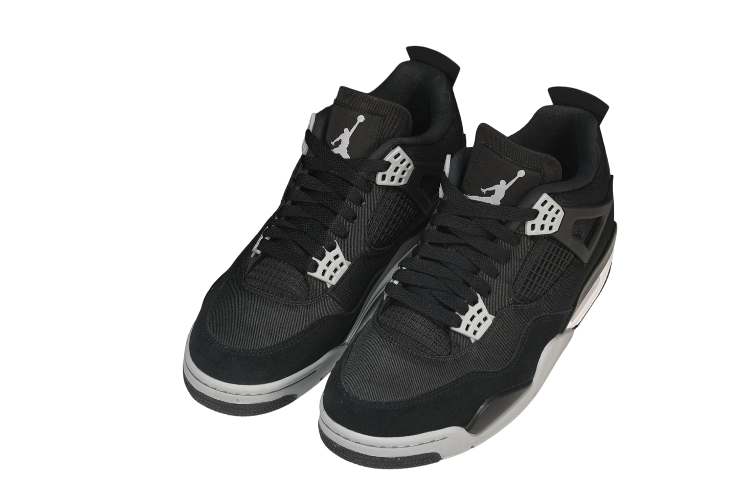 Air Jordan 4 Retro Black Canvas Men's Sneakers – Stylish Comfort Streetwear Shoes