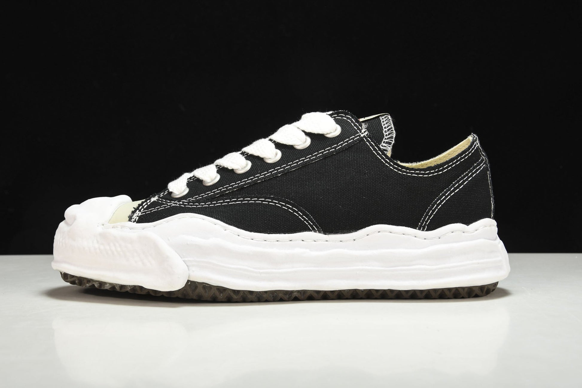 Maison Mihara Yasuhiro Peterson OG Sole Black White Canvas Sneakers