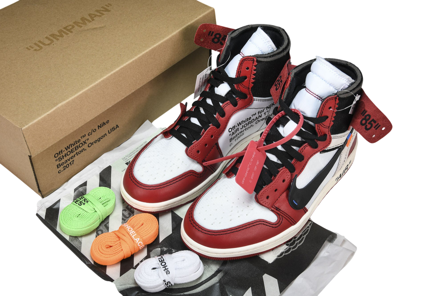 Exclusive Air Jordan 1 Retro High Off-White Chicago Sneakers - Iconic Design