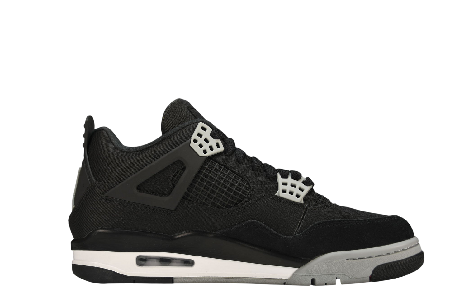 Air Jordan 4 Retro Black Canvas Men's Sneakers – Stylish Comfort Streetwear Shoes