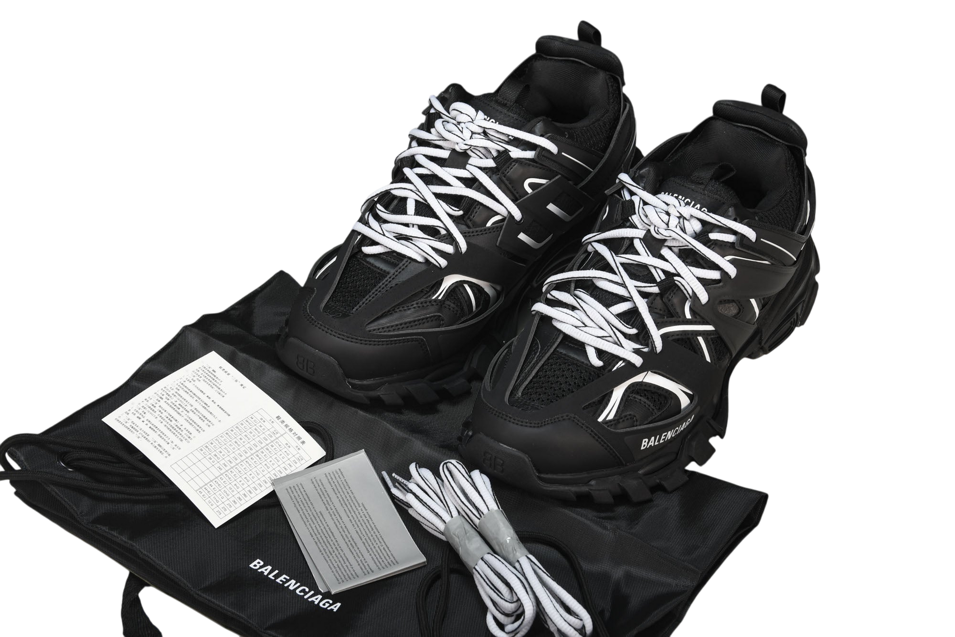 Balenciaga Track Black/White Sneakers: Iconic Multi-layered Sole Designer Footwear