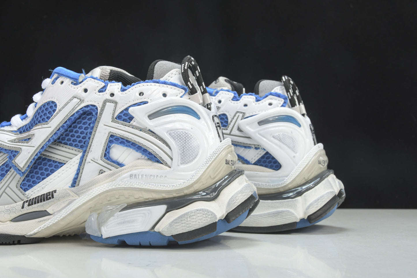 Balenciaga B Runner White Blue Men's Sneakers: Stylish Athletic Comfort Footwear