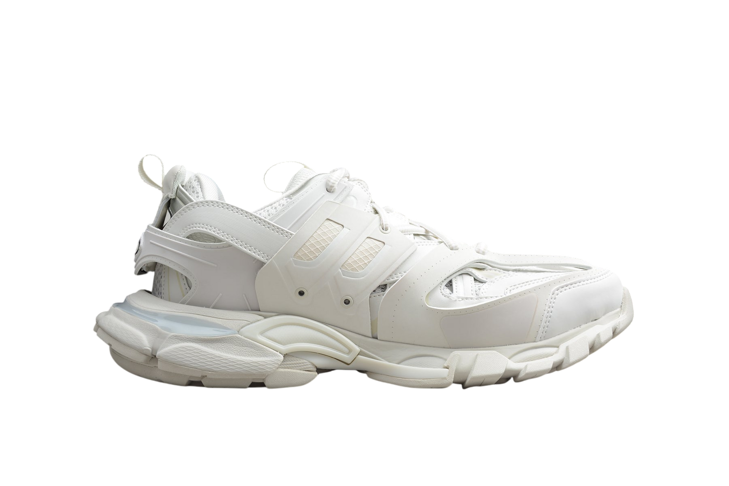 Balenciaga Track White Sneakers: Chunky Sole, Breathable Mesh, Durable Luxury