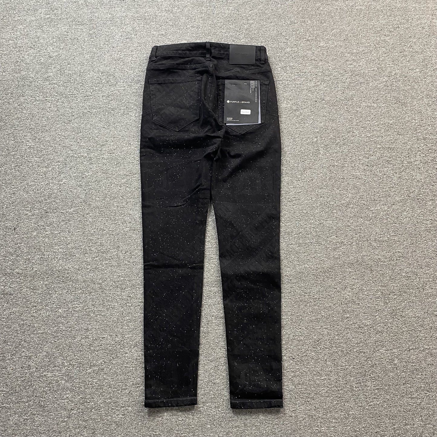 Purple Brand Washed Black Slim Fit Denim Jeans for Men's Modern Style