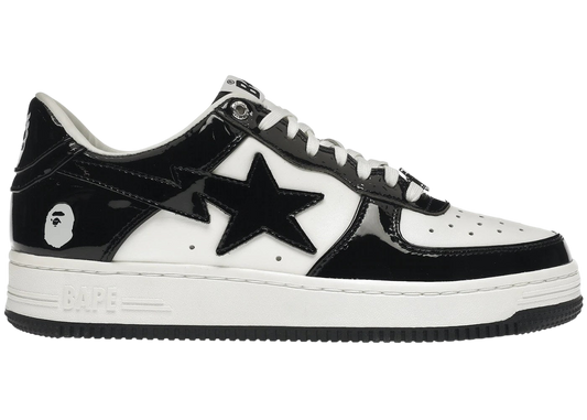 A Bathing Ape Bape Sta Low Black/White Classic Casual Sneaker Shoes
