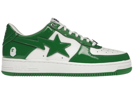 A Bathing Ape Bape Sta Low Green Classic Streetwear Sneakers Comfortable Stylish Footwear