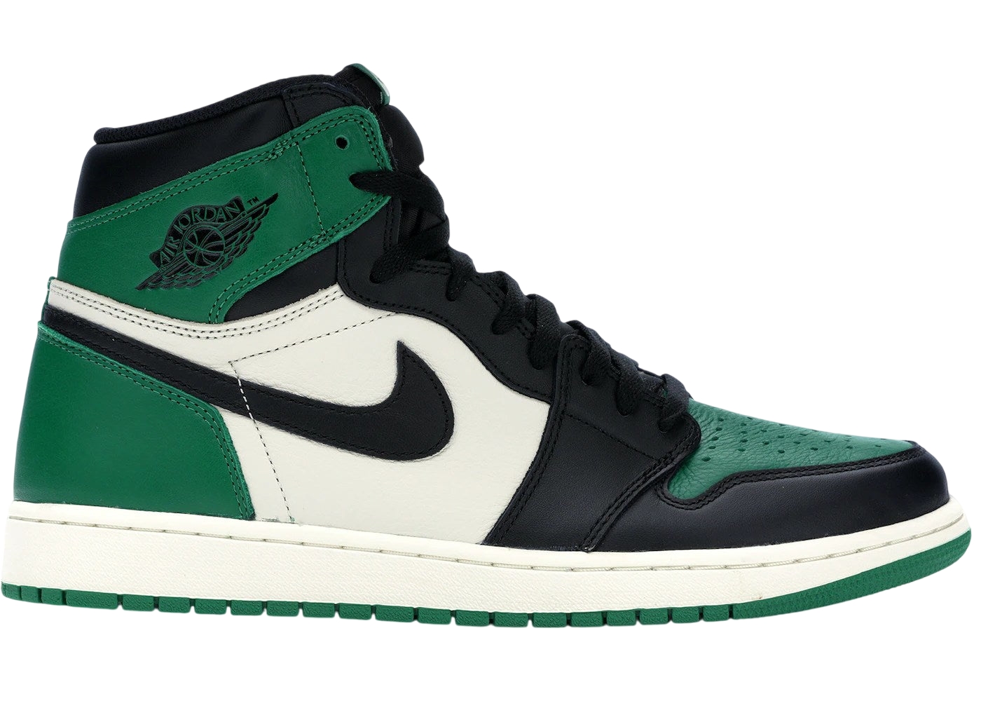 Air Jordan 1 Retro High Pine Green Premium Leather Iconic Sneakers