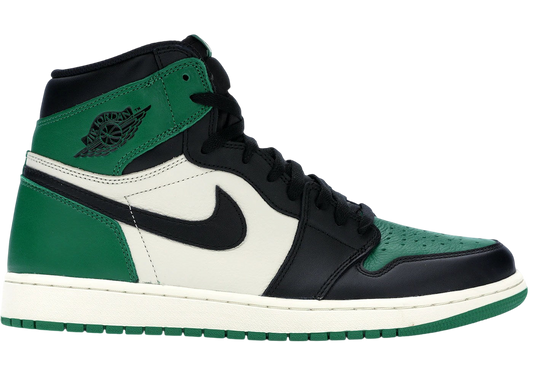 Air Jordan 1 Retro High Pine Green Premium Leather Iconic Sneakers