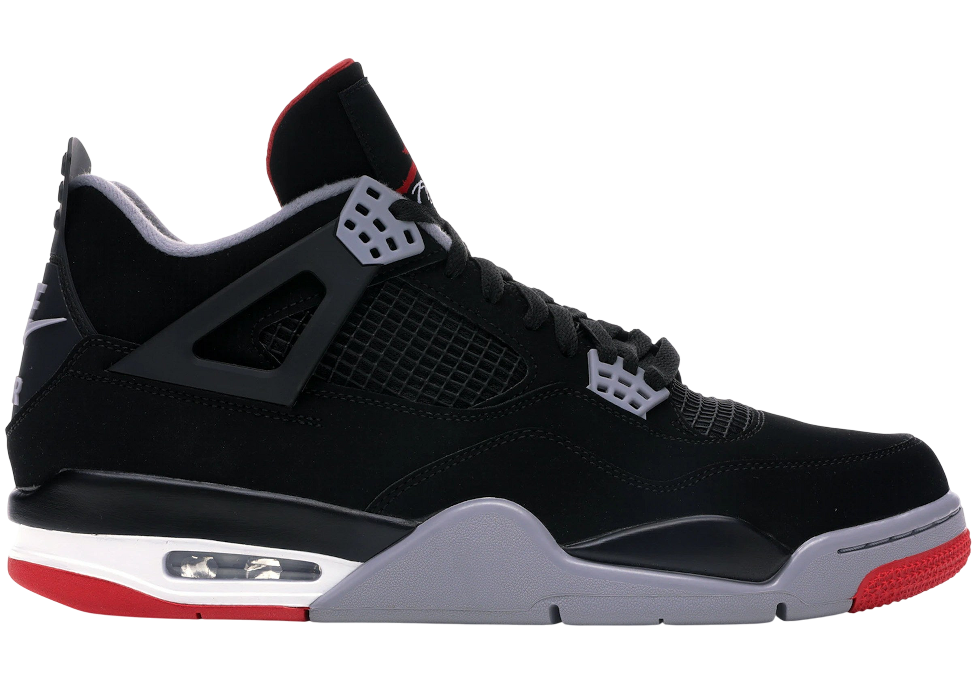 Iconic Air Jordan 4 Retro Bred Sneakers: Classic Style, Premium Comfort, Durable Build