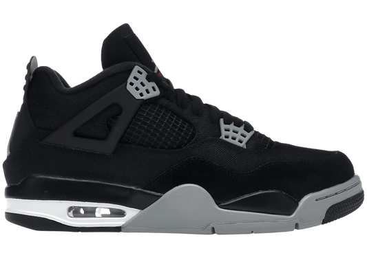 Air Jordan 4 Retro Black Canvas Men's Sneakers – Stylish Comfort Streetwear Shoes
