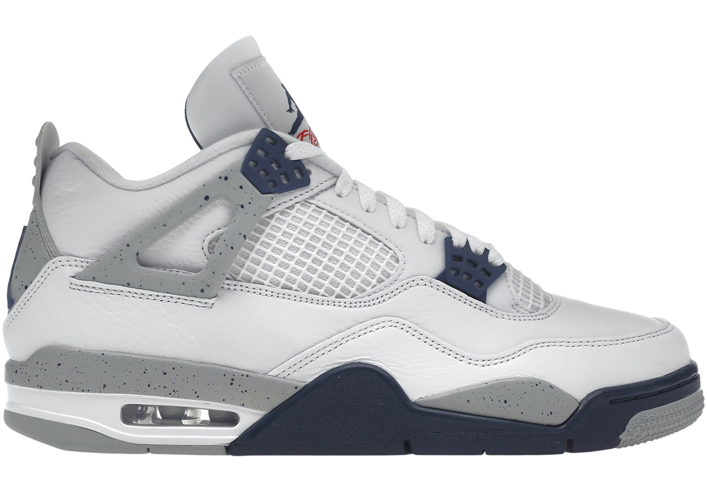 Air Jordan 4 Retro White Midnight Navy Sneakers - Iconic Style & Comfort