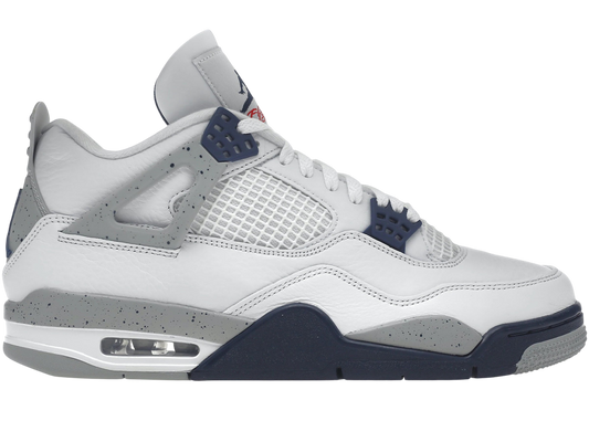 Air Jordan 4 Retro White Midnight Navy Sneakers - Iconic Style & Comfort