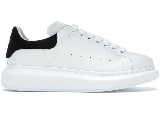 Luxury Alexander McQueen Oversized Black Leather Platform Sneakers for Men