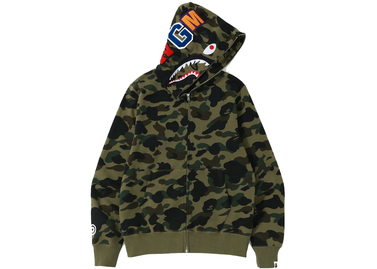 BAPE WGM Full Zip Hoodie: Iconic Shark Camo, Premium Streetwear Comfort
