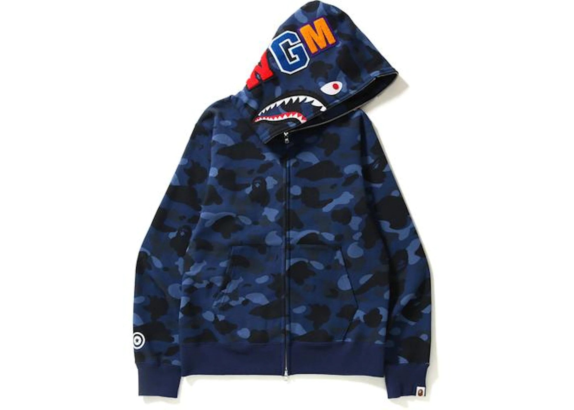 BAPE WGM Full Zip Hoodie: Iconic Shark Camo, Premium Streetwear Comfort