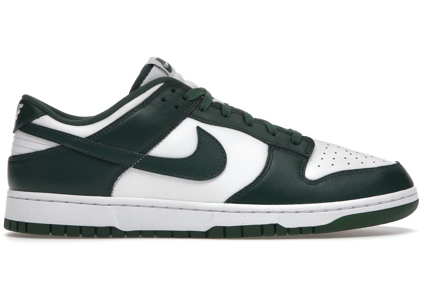 Nike Dunk Low Michigan State Varsity Green White Premium Leather Sneaker