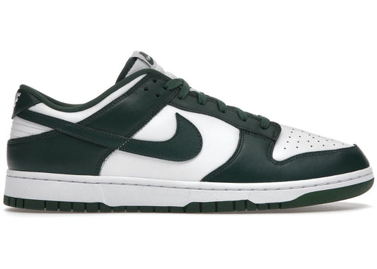 Nike Dunk Low Michigan State Varsity Green White Premium Leather Sneaker