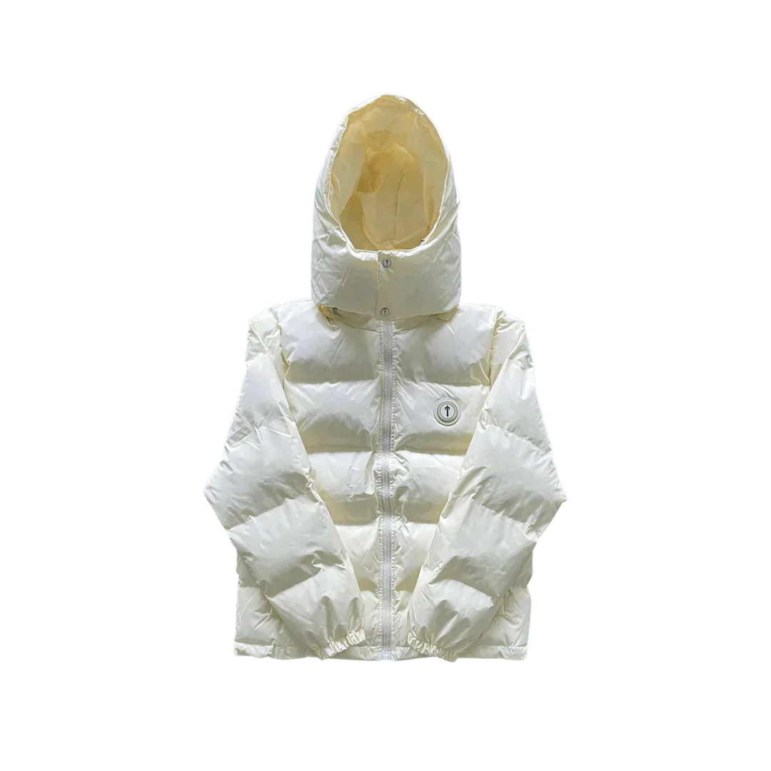 Cream Irongate Hooded Puffer Jacket - VDRXPLG🔌