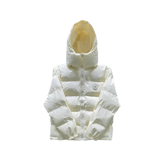 Cream Irongate Hooded Puffer Jacket - VDRXPLG🔌