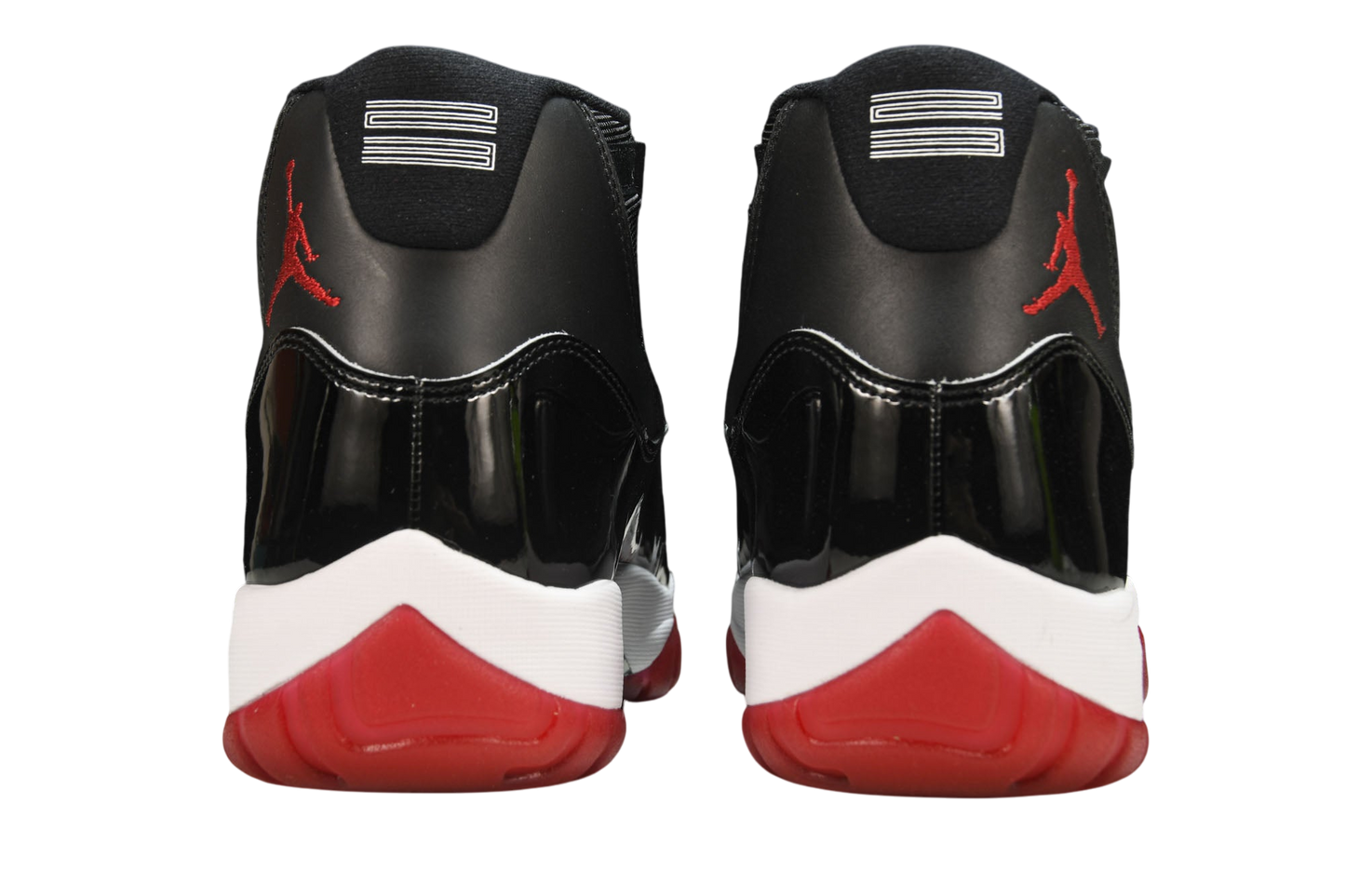 Air Jordan 11 Retro Playoffs Bred Sneakers – Iconic Black Red Basketball Shoe