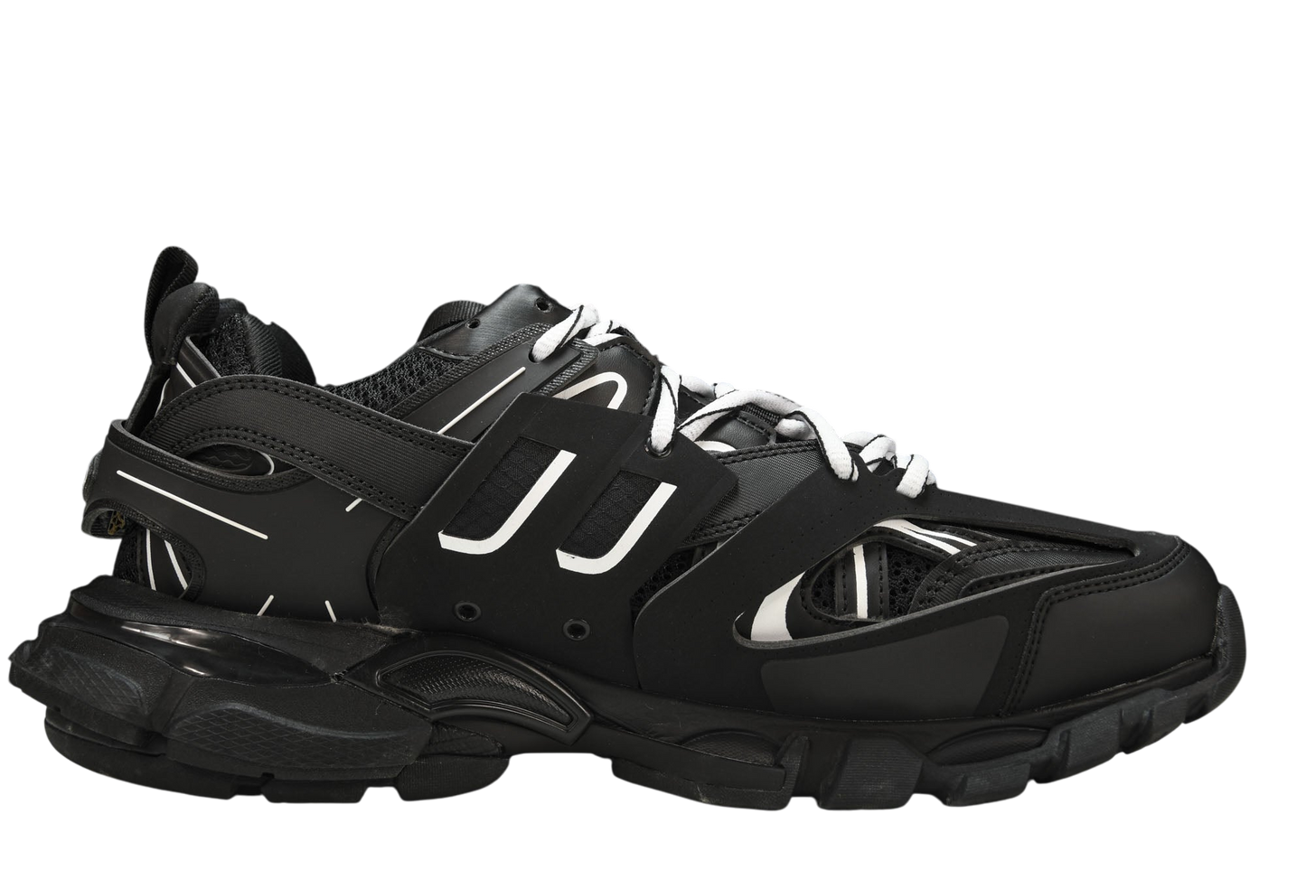 Balenciaga Track Black/White Sneakers: Iconic Multi-layered Sole Designer Footwear