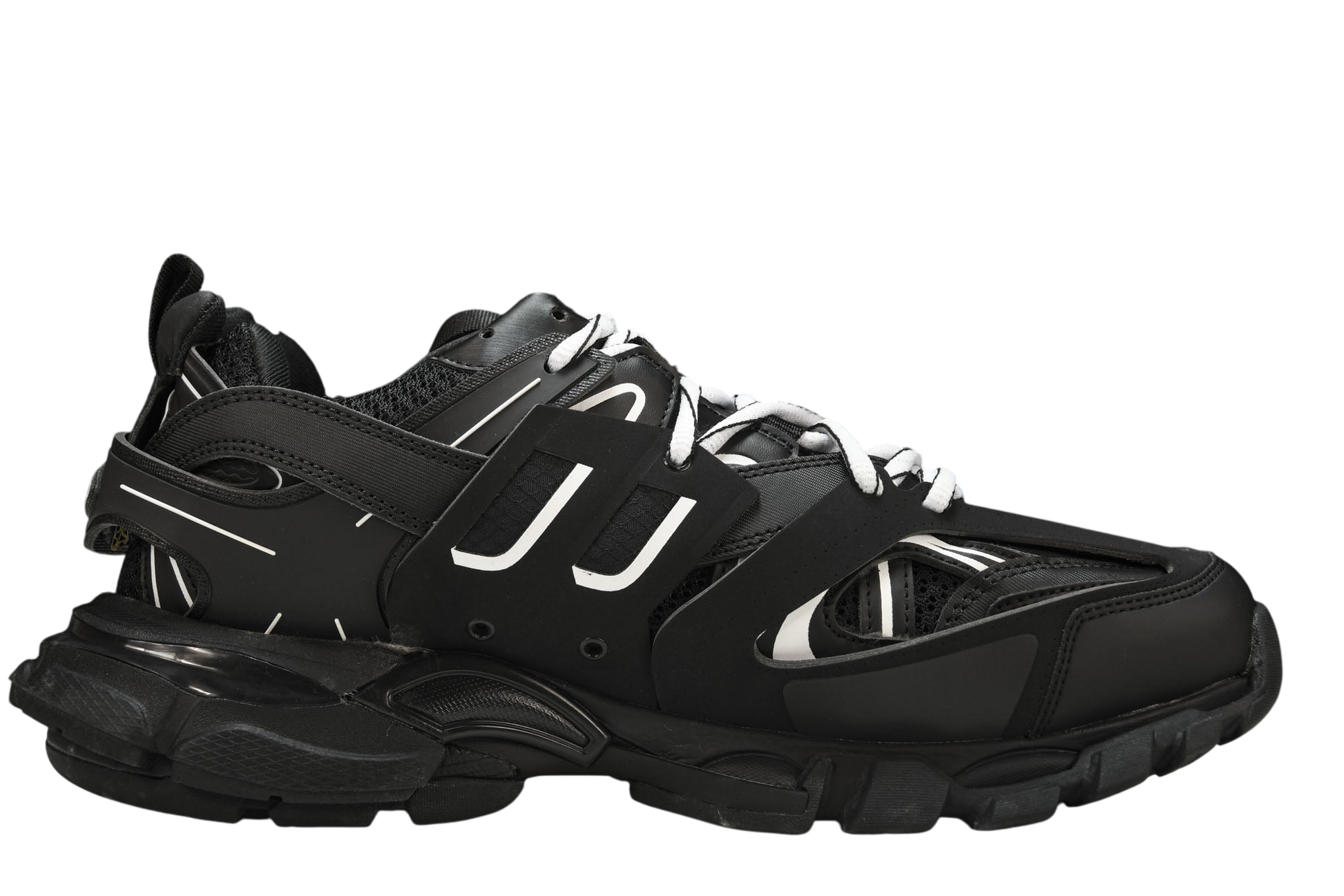 Balenciaga Track Black/White Sneakers: Iconic Multi-layered Sole Designer Footwear