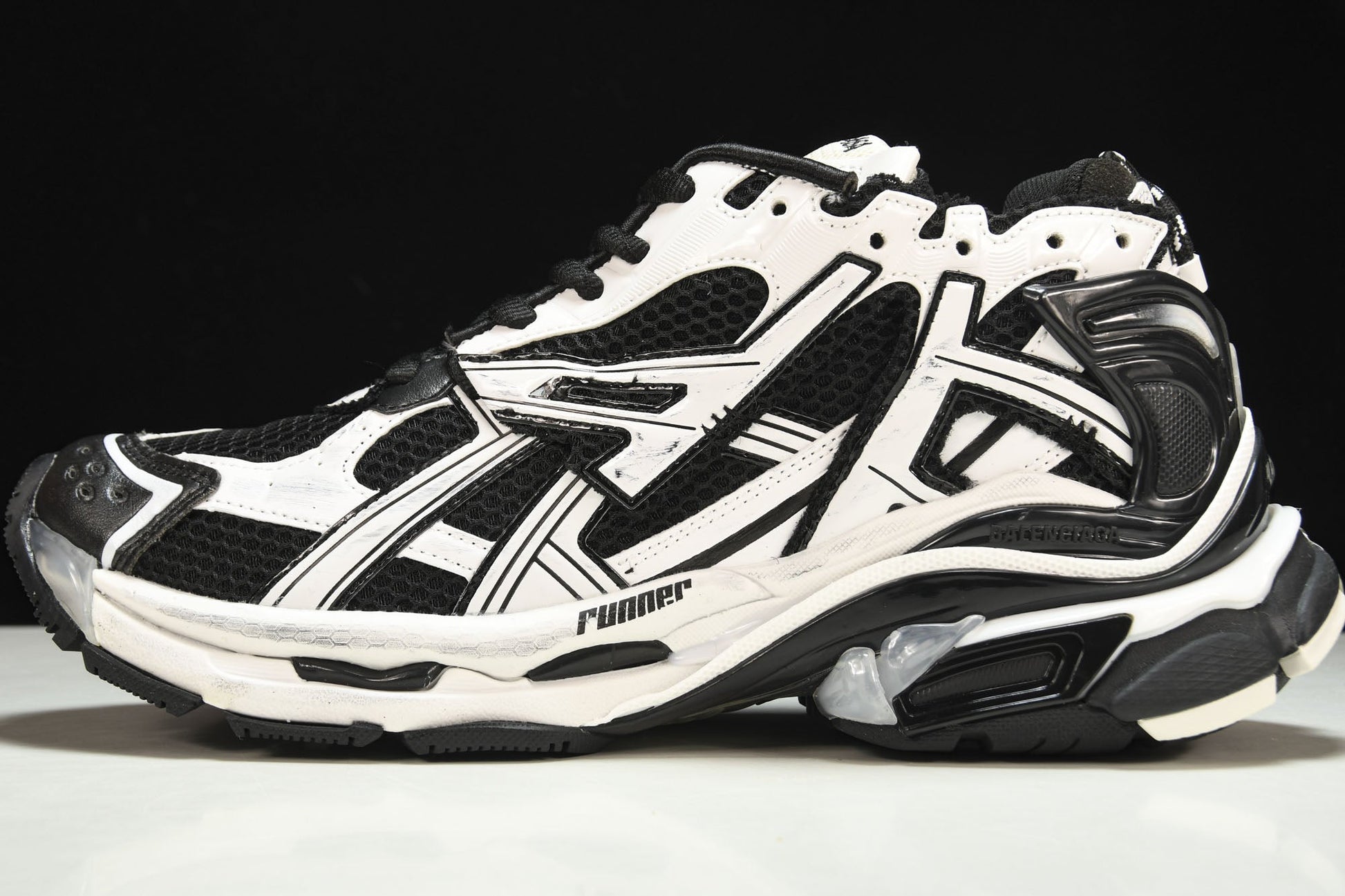 Balenciaga Runner White Black Sneakers: Elite Athletic Style, Supreme Comfort, Durable, Iconic