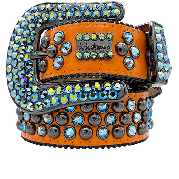 Sparkling Orange Crystal Belt by B.B. Simon - Dazzling Fashion Accessory