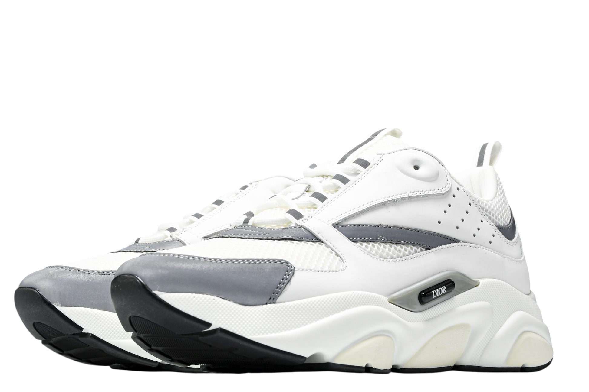 Dior B22 White Silver Luxury Sneaker - Premium Streetwear Athletic Design