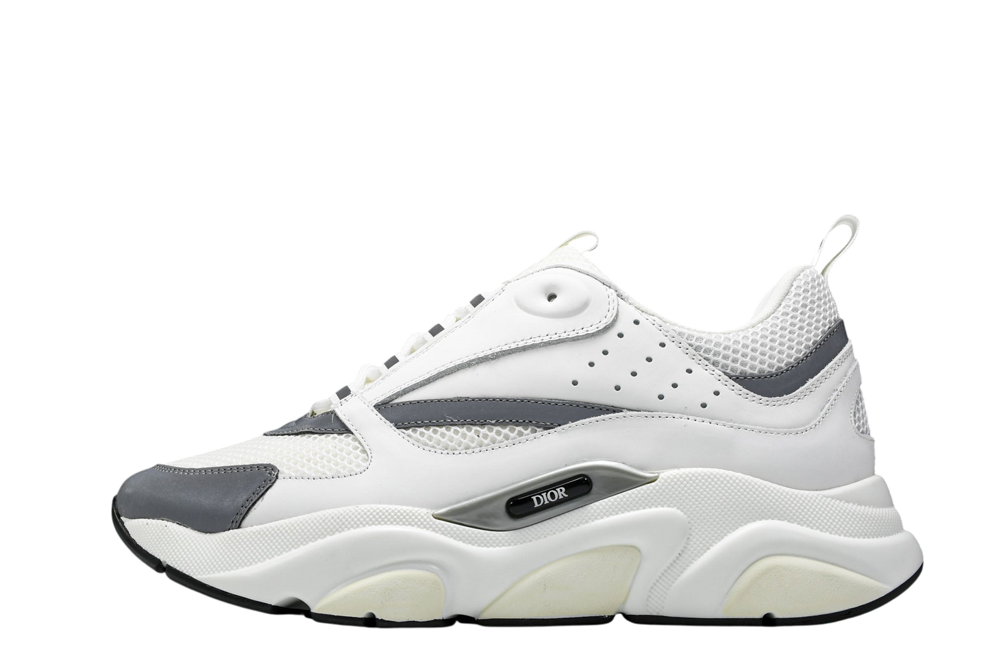 Dior B22 White Silver Luxury Sneaker - Premium Streetwear Athletic Design